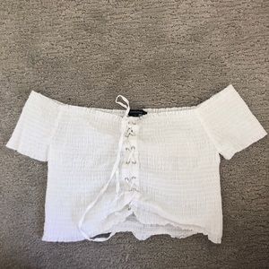 Off the Shoulder White Top